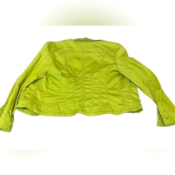 ๐
Liv a Little * ๐ Green Sz Small Denim-like Button jacket technical 98% Cotton - Picture 8 of 12